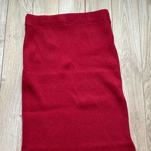 Midi Burgundy Skirt - Large